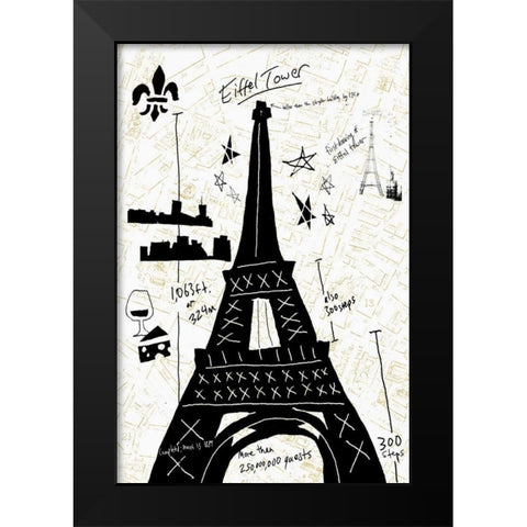 Paris Gold I Black Modern Wood Framed Art Print by Selkirk, Edward