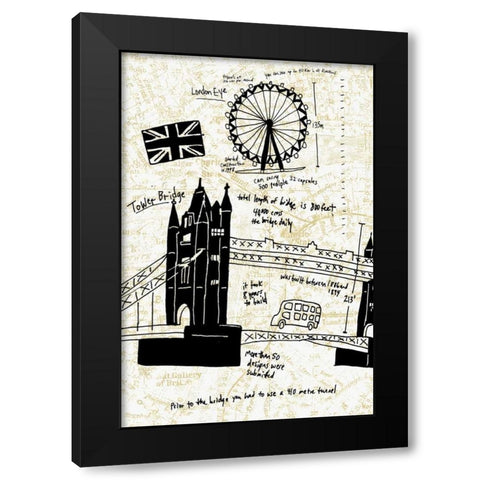 London Gold I Black Modern Wood Framed Art Print by Selkirk, Edward