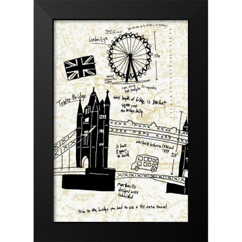 London Gold I Black Modern Wood Framed Art Print by Selkirk, Edward
