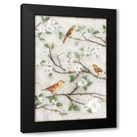 Songs of Blossoms I Black Modern Wood Framed Art Print with Double Matting by Selkirk, Edward