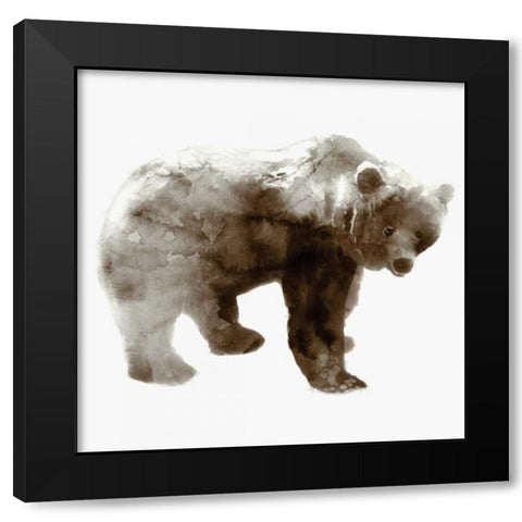 Bear Black Modern Wood Framed Art Print by Selkirk, Edward