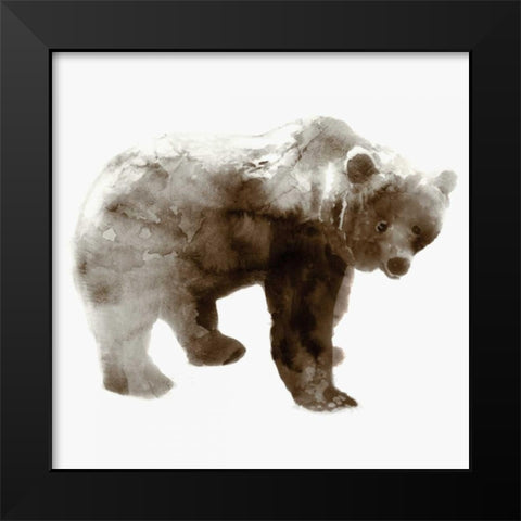 Bear Black Modern Wood Framed Art Print by Selkirk, Edward