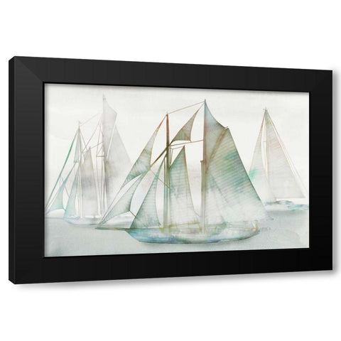 Glide I Black Modern Wood Framed Art Print with Double Matting by Selkirk, Edward