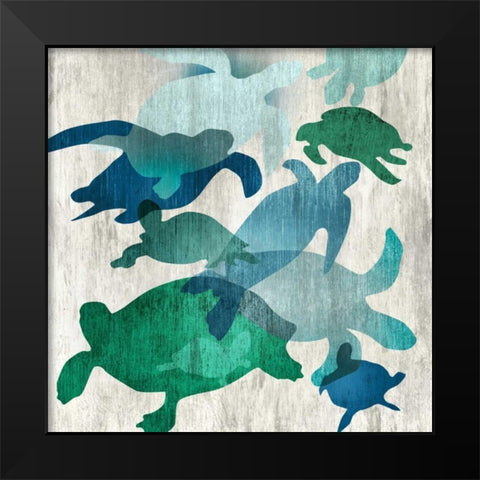 Leatherback II Black Modern Wood Framed Art Print by Selkirk, Edward