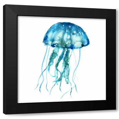 Jellyfish Black Modern Wood Framed Art Print by Selkirk, Edward