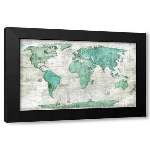 World Black Modern Wood Framed Art Print by Selkirk, Edward
