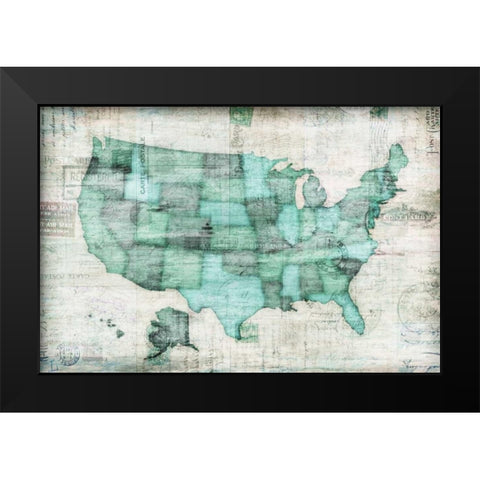 USA Black Modern Wood Framed Art Print by Selkirk, Edward