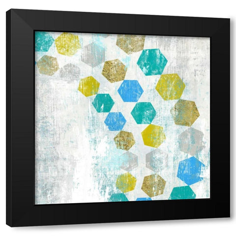Hexagon IV Black Modern Wood Framed Art Print by Selkirk, Edward