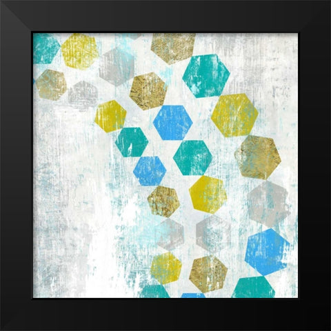 Hexagon IV Black Modern Wood Framed Art Print by Selkirk, Edward
