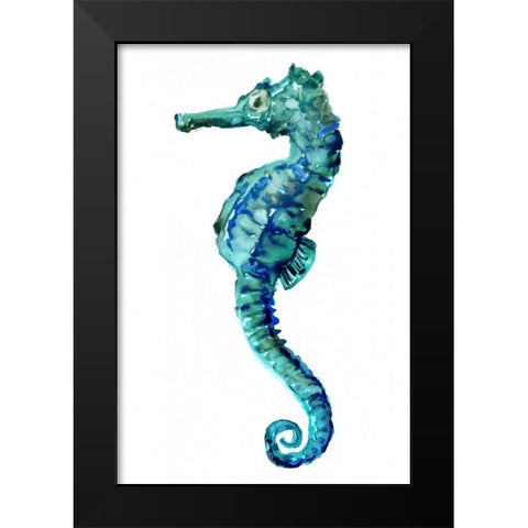 Sea Horse Black Modern Wood Framed Art Print by Selkirk, Edward
