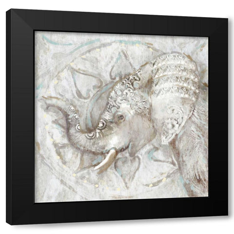 Ivory Elephant II Black Modern Wood Framed Art Print with Double Matting by Selkirk, Edward
