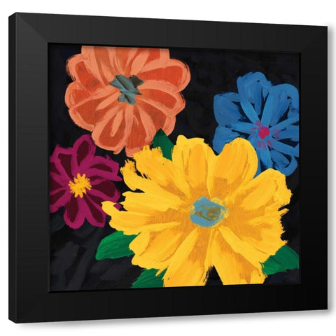 Budding Flowers I Black Modern Wood Framed Art Print with Double Matting by Selkirk, Edward