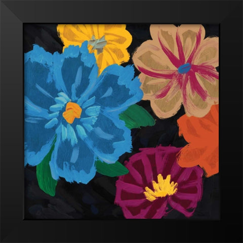 Budding Flowers II Black Modern Wood Framed Art Print by Selkirk, Edward