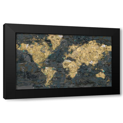 Golden Globe Black Modern Wood Framed Art Print by Selkirk, Edward