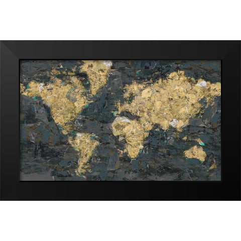 Golden Globe Black Modern Wood Framed Art Print by Selkirk, Edward