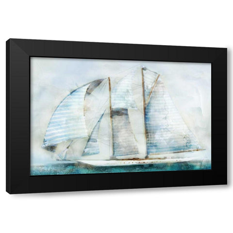 Sailboat Blues Black Modern Wood Framed Art Print by Selkirk, Edward