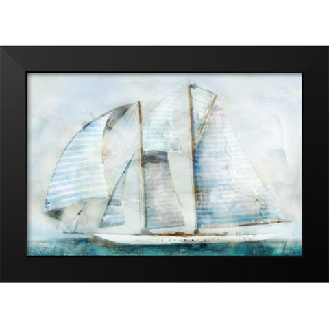 Sailboat Blues Black Modern Wood Framed Art Print by Selkirk, Edward