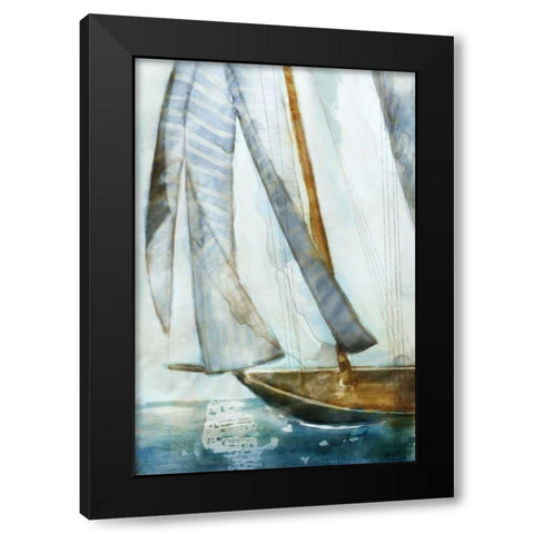 Sail Boat Blues I Black Modern Wood Framed Art Print by Selkirk, Edward