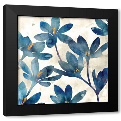 Veranda Blue II Black Modern Wood Framed Art Print by Selkirk, Edward