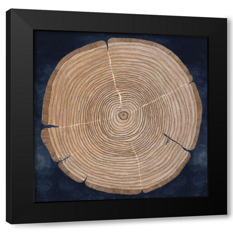 Tree Lines Black Modern Wood Framed Art Print by Pellisier, Sandrine
