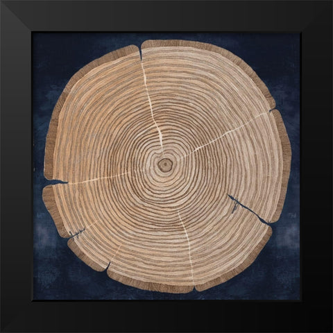 Tree Lines Black Modern Wood Framed Art Print by Pellisier, Sandrine