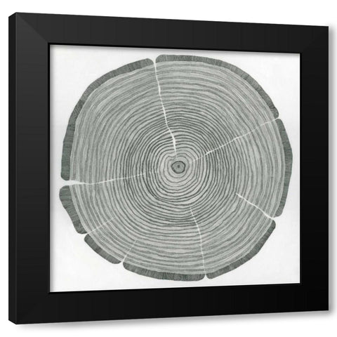 Time Lines Black Modern Wood Framed Art Print with Double Matting by Pelliser, Sandrine