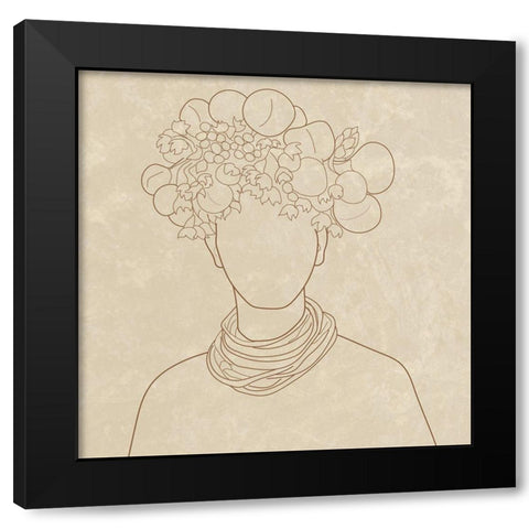 Africa Live Collection African Man Black Modern Wood Framed Art Print with Double Matting by Balbuena, Sabrina