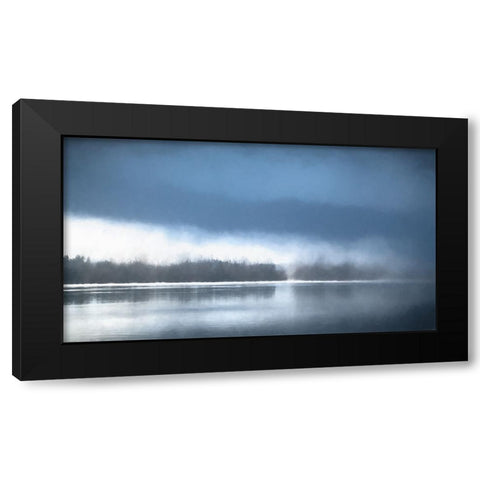 Columbia Mist Black Modern Wood Framed Art Print by Schwartz, Don