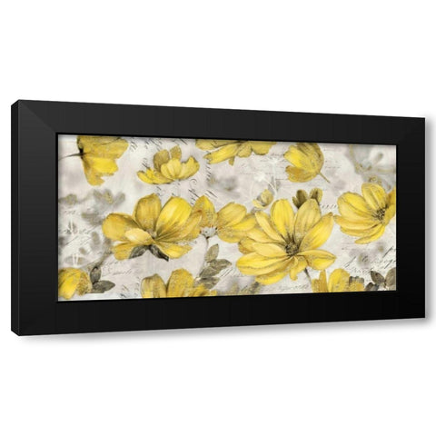 Royal Yellow Black Modern Wood Framed Art Print by Theodosiu, Matina