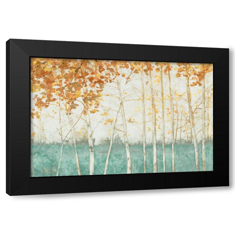 Autumn Threshold Black Modern Wood Framed Art Print by Theodosiu, Matina