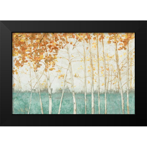 Autumn Threshold Black Modern Wood Framed Art Print by Theodosiu, Matina