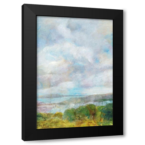 Spring Meadow  Black Modern Wood Framed Art Print by Theodosiou, Matina