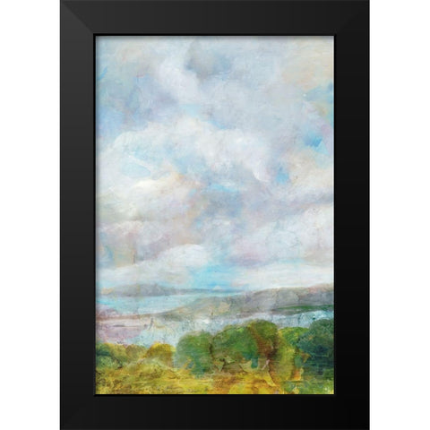 Spring Meadow  Black Modern Wood Framed Art Print by Theodosiou, Matina