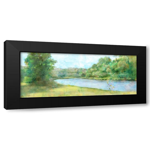 Fern Panorama Black Modern Wood Framed Art Print with Double Matting by Theodosiu, Matina