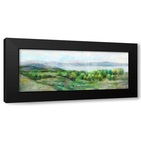 Emerald Black Modern Wood Framed Art Print by Theodosiu, Matina