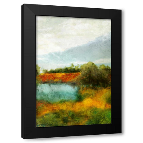 Bronze Horizon I Black Modern Wood Framed Art Print by Theodosiu, Matina