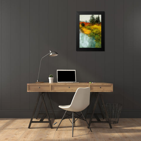 Bronze Horizon II Black Modern Wood Framed Art Print by Theodosiu, Matina