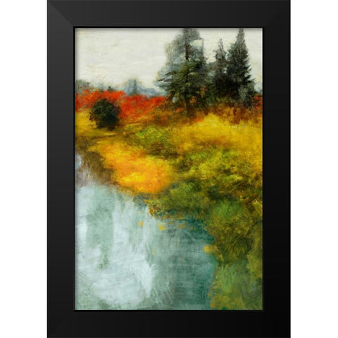 Bronze Horizon II Black Modern Wood Framed Art Print by Theodosiu, Matina