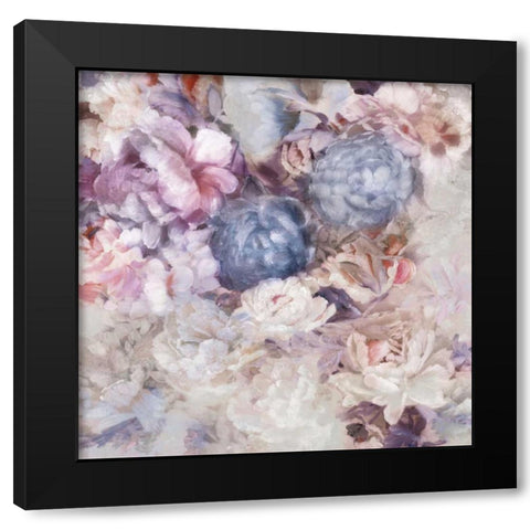 Silver Starlets I Black Modern Wood Framed Art Print with Double Matting by Theodosiu, Matina