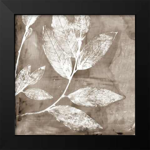 Petal Imprint I Neutral Version Black Modern Wood Framed Art Print by Theodosiou, Matina