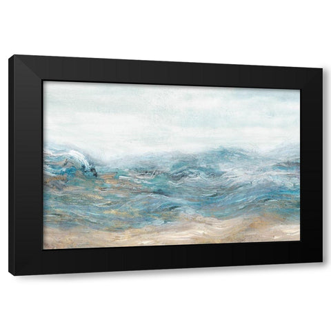 Rippling Away I  Black Modern Wood Framed Art Print with Double Matting by Theodosiou, Matina