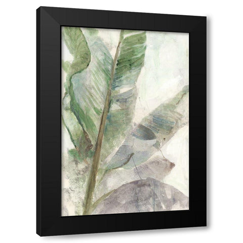 Tropic Plant Black Modern Wood Framed Art Print with Double Matting by Theodosiou, Matina