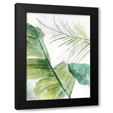Tropical Greenary II Black Modern Wood Framed Art Print by Theodosiou, Matina