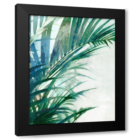 Lush Tropical  Black Modern Wood Framed Art Print with Double Matting by Theodosiou, Matina