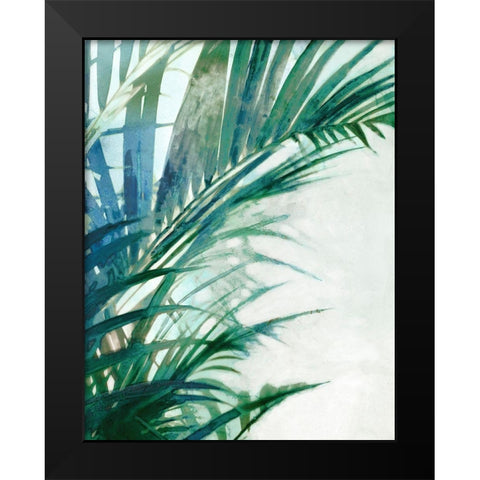 Lush Tropical  Black Modern Wood Framed Art Print by Theodosiou, Matina