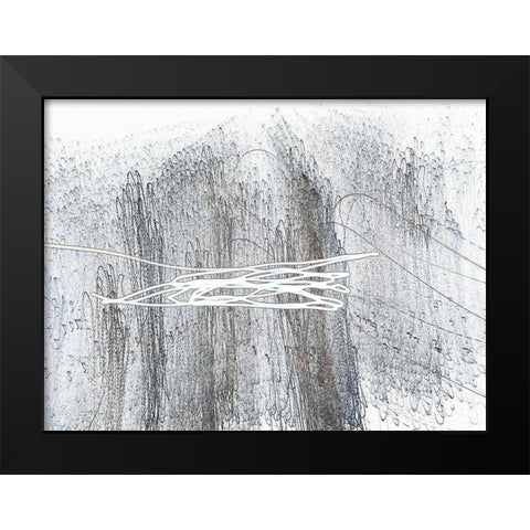 String Play  Black Modern Wood Framed Art Print by Trimmel, Petra
