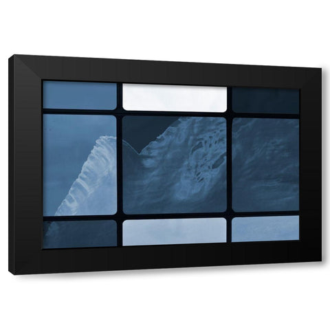 Square Waves VI Black Modern Wood Framed Art Print by Trimmel, Petra