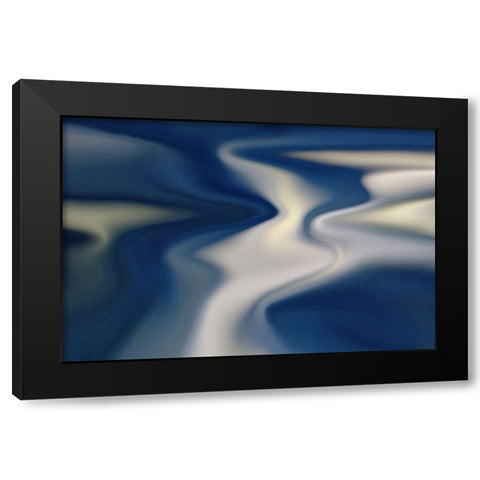 Winter River  Black Modern Wood Framed Art Print by Trimmel, Petra