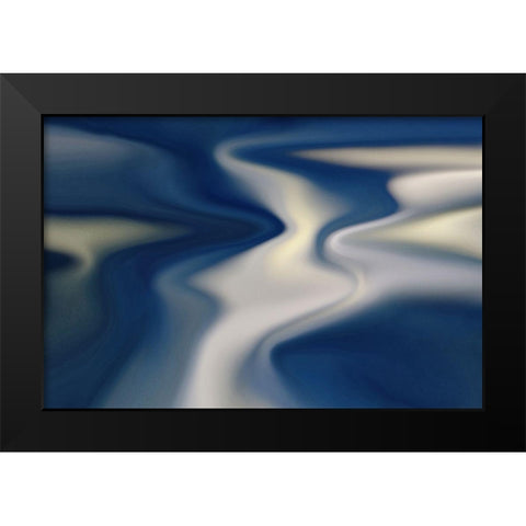 Winter River  Black Modern Wood Framed Art Print by Trimmel, Petra