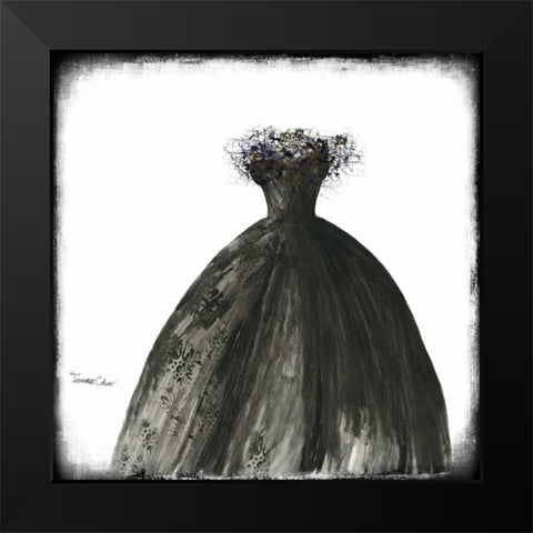 Black Dress I Black Modern Wood Framed Art Print by Cohen, Tamara